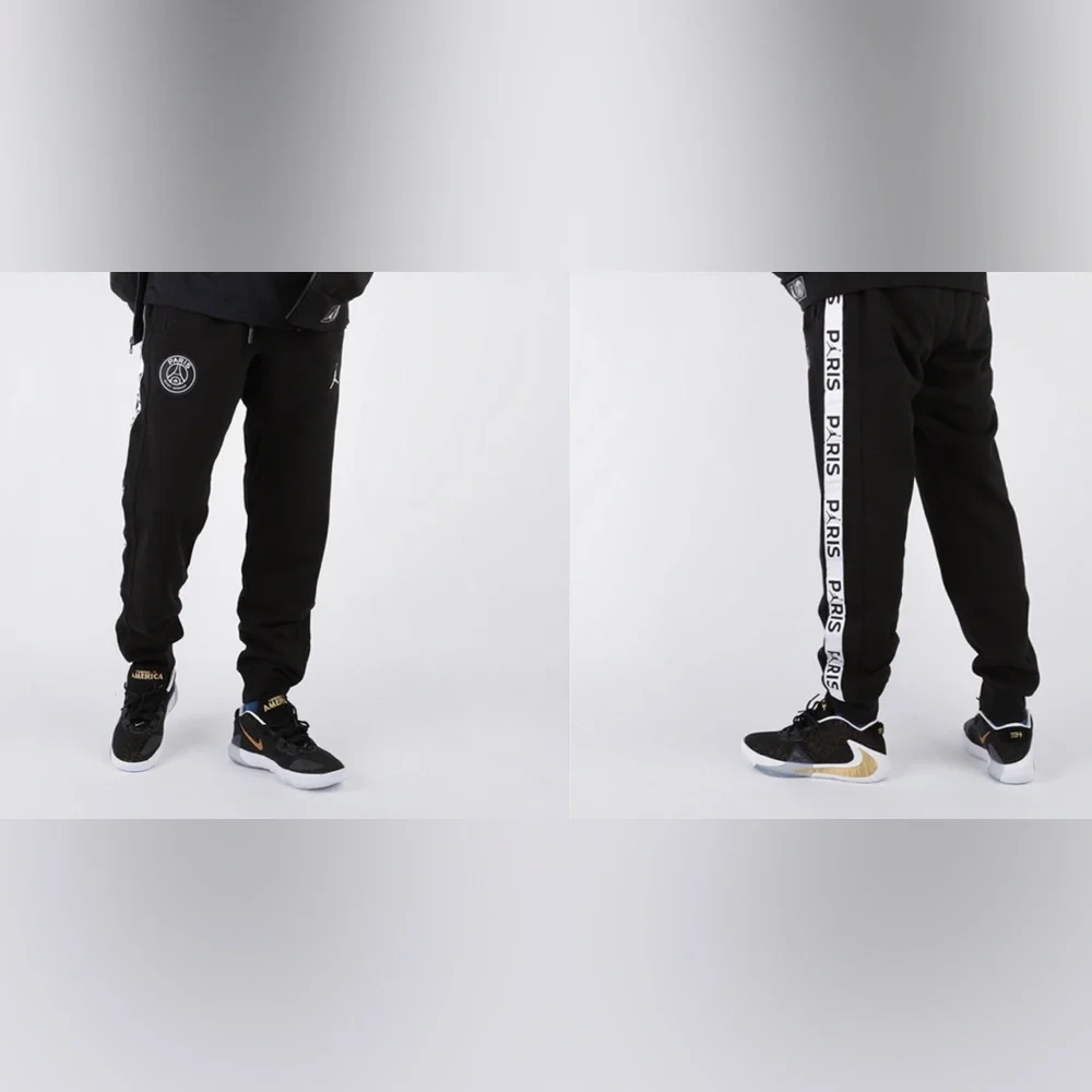 EUC Jordan x PSG Paris Saint Germain Fleece Jogger Pant BQ8348-010 Sz Medium